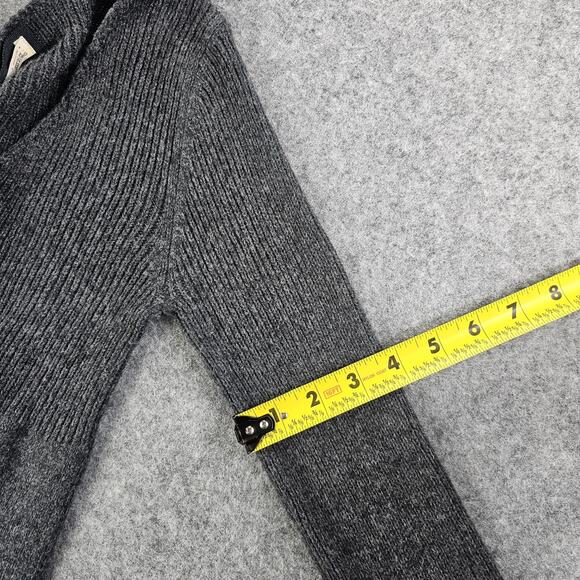 Ribbed Top Pullover V-Neck Sweater Angora Mix Slight Bell Sleeve Old Navy Medium - Picture 7 of 11